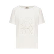 Luis Trenker Casual T-shirt White, Dam
