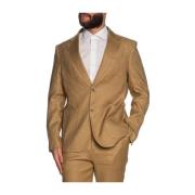 Gianni Lupo Brun Linne Blazer Jacka Brown, Herr