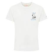 MC2 Saint Barth Snoopy Hjärta Broderad Bomull T-shirt White, Herr