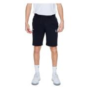 Emporio Armani EA7 Svarta Snörshorts med Fickor Black, Herr