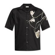 Alexander McQueen Blommigt mönster skjorta Black, Herr
