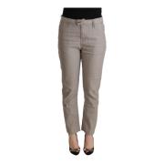 Cycle Linneblandade Tapered Byxor Gray, Dam