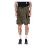 And Wander Khaki Cargo Shorts Ss24 Green, Herr