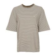 Anine Bing Casual Tee med Logo Broderi Multicolor, Dam