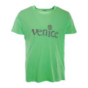 ERL Venice T-shirt med främre och bakre tryck Green, Herr