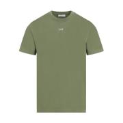 Off White Four Leaf Stitch Arr Slim Tee Green, Herr