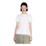 Vetements T-shirt med baklänges logobroderi White, Dam