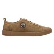 Estro Herr Brun Låg-Top Läder Sneakers med Perforeringar Er00112635 Br...