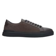 Estro Herr Brun Läder & Velour Sneakers Er00113450 Brown, Herr