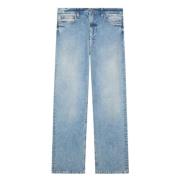 Dondup Blå Wide Leg Jeans Normal Midja Blue, Dam