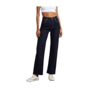 Abrand Jeans High Straight Alice Rinse Jeans Blue, Dam