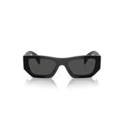 Prada Rektangulära solglasögon med breda armar Black, Unisex
