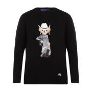 Ralph Lauren Svart Western Bear Sweater Black, Dam