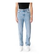 Nudie Jeans Retro Stonewash Highwaist Jeans Blue, Dam