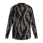 Versace Jeans Couture Mönstrad skjorta Black, Dam