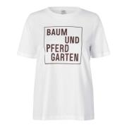 Baum und Pferdgarten Klassisk Crew Neck Bomull T-shirt White, Dam