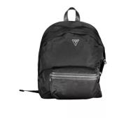 Guess Svart Polyamid Laptop Ryggsäck med Nylon Black, Herr