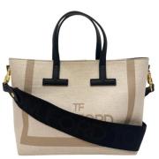 Tom Ford Pre-owned Pre-owned Canvas totevskor Beige, Dam