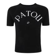 Patou Svarta T-shirts & Polos för kvinnor Black, Dam