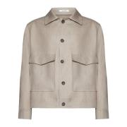 Tagliatore Dove Grey Short Coat Gray, Herr