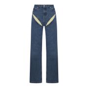 Y/Project Cut Out Evergreen Jeans Blue, Dam