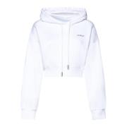 Off White MultiColour Arrow Crop Hoodie Sweaters White, Dam