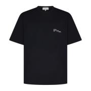 Studio Nicholson Svart Logo Boxy Fit T-shirt Black, Herr