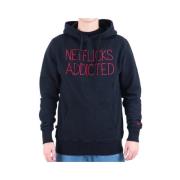 MC2 Saint Barth Hoodie med broderat relief Black, Herr