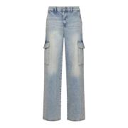 7 For All Mankind Blå Cargo Scout Frost Jeans Blue, Dam