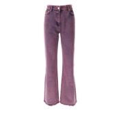 Moschino Fuchsia Flare Jeans Pink, Dam