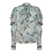 Stella McCartney Blommigt Silke Chiffong Skjorta Multicolor, Dam