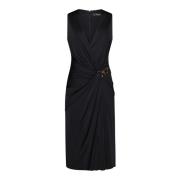Versace Svart V-ringad klänning Black, Dam