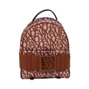 Armani Exchange Brun Mode Ryggsäck Stiligt Design Brown, Dam