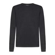 Dolce & Gabbana Svart Crew-Neck Bomullsweatshirt Black, Herr