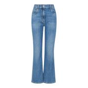 Marella Flare Cropped Jeans Blue, Dam