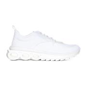 Salvatore Ferragamo Vita Stickade Sneakers White, Herr