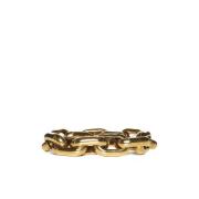 Alexander McQueen Antik-Effekt Ankarkedja Armband Yellow, Dam