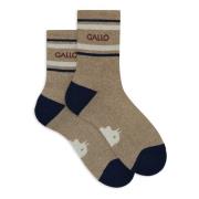 Gallo Mjuka bomullsstrumpor med broderad tupp Beige, Unisex