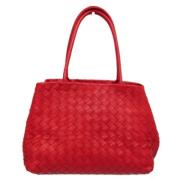 Bottega Veneta Vintage Pre-owned Laeder totevskor Red, Dam