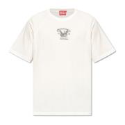 Diesel T-shirt `T-Roxt-Q1` White, Herr