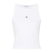 Calvin Klein Jeans Vit Topp för Kvinnor White, Dam