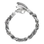 Emanuele Bicocchi Stiligt Round Braid Armband Gray, Unisex