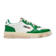 Autry Vintage Läder Sneakers Blanc Vert Multicolor, Herr