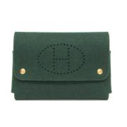 Hermès Vintage Pre-owned Filt necessrer Green, Dam