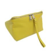 Bottega Veneta Vintage Pre-owned Laeder kuvertvskor Yellow, Dam