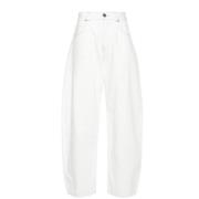 Pinko Vita Denim Jeans med Broderat Motiv White, Dam