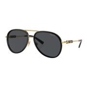 Versace Black/Dark Grey Sunglasses Yellow, Unisex