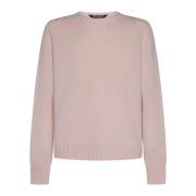 Palm Angels Intarsia-Knit Logo Sweater Pink, Herr