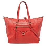 Louis Vuitton Vintage Pre-owned Laeder totevskor Red, Dam