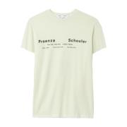 Proenza Schouler Logotryckt Bomullst-shirt Yellow, Dam